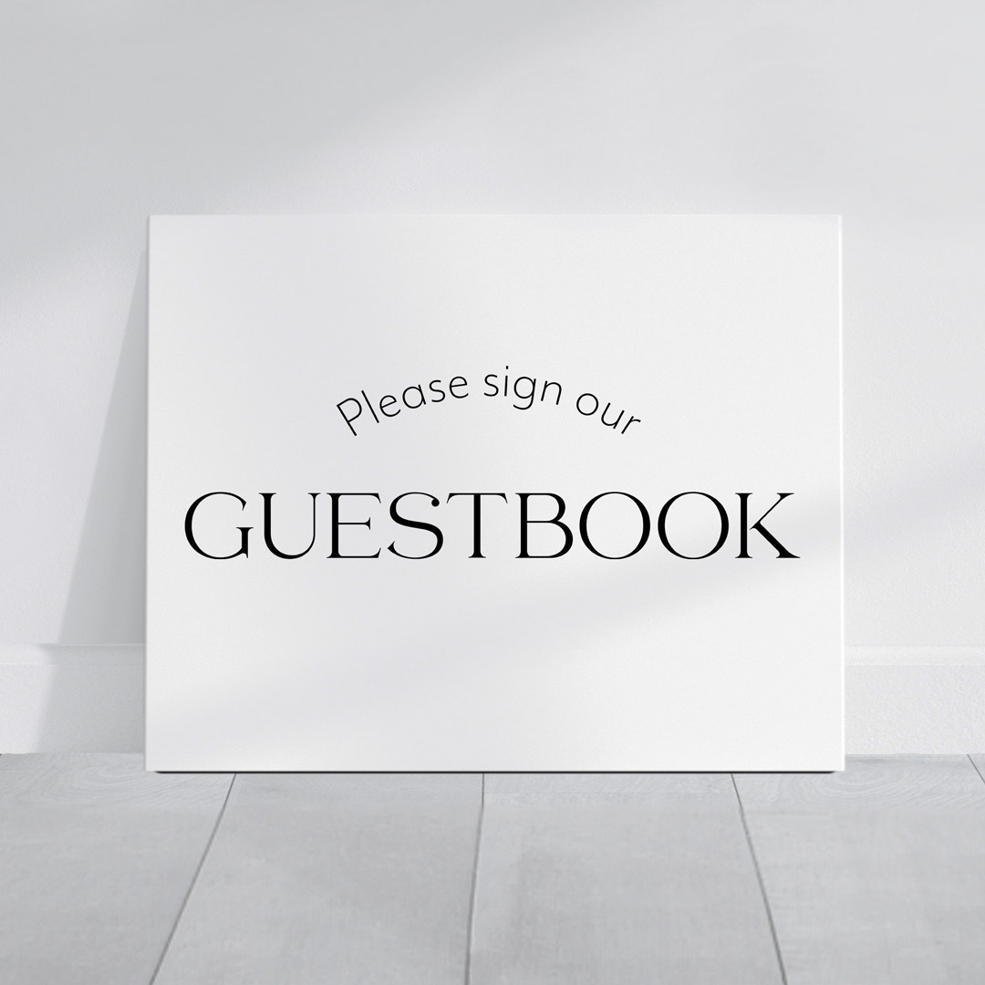 Chloe wedding signage guestbook