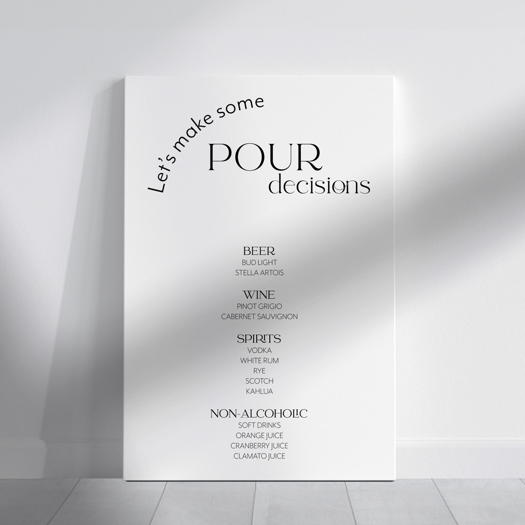 chloe wedding signage bar sign