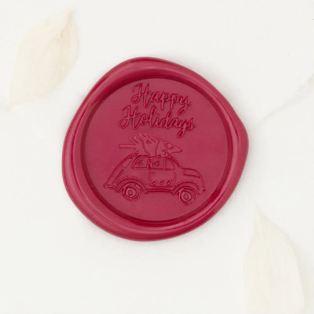 Happy Holidays wax seal