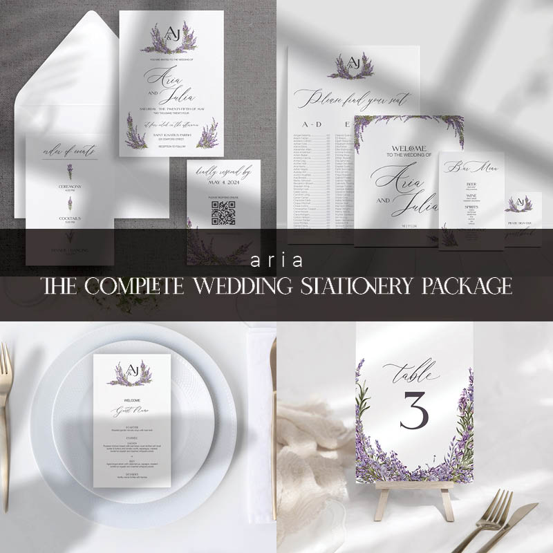 Aria | The Complete Wedding Stationery Package
