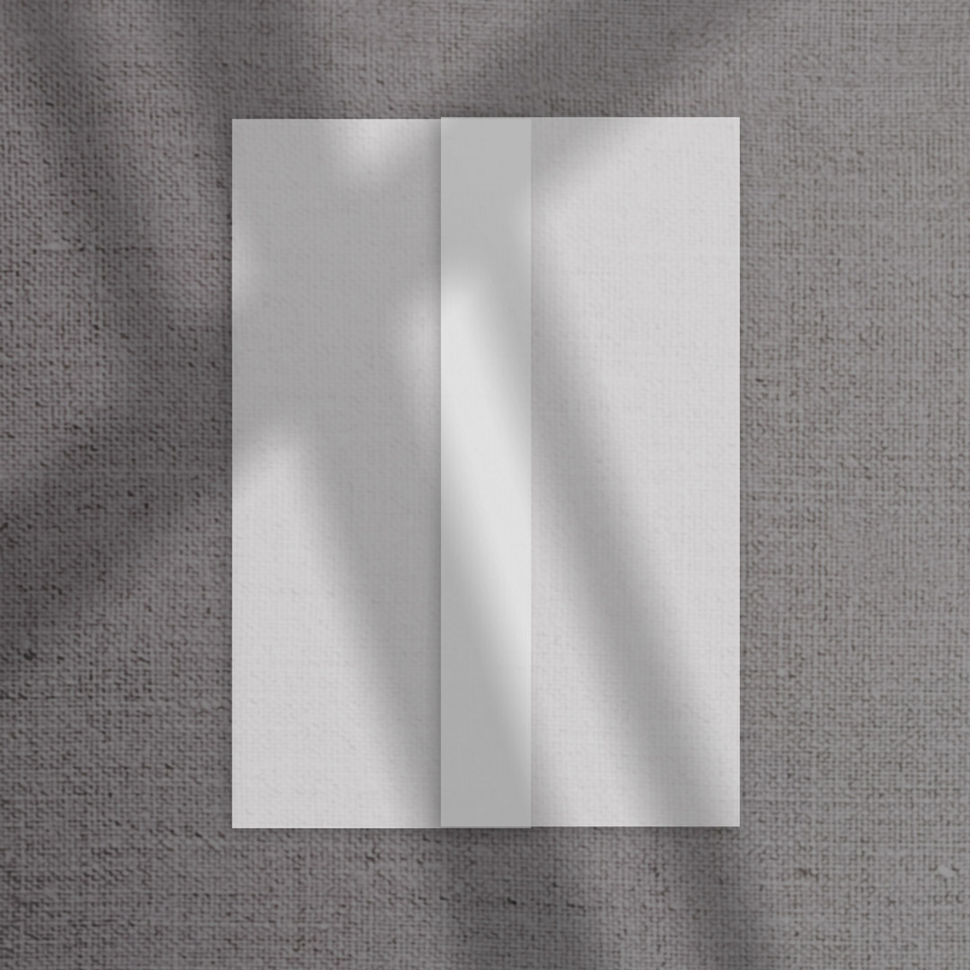 Vellum wrap for wedding invitation