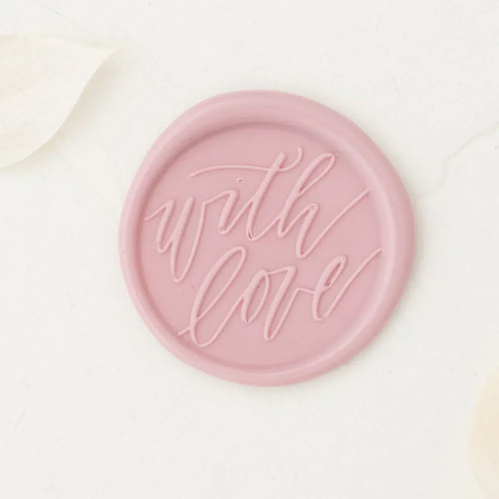 with love wax seal