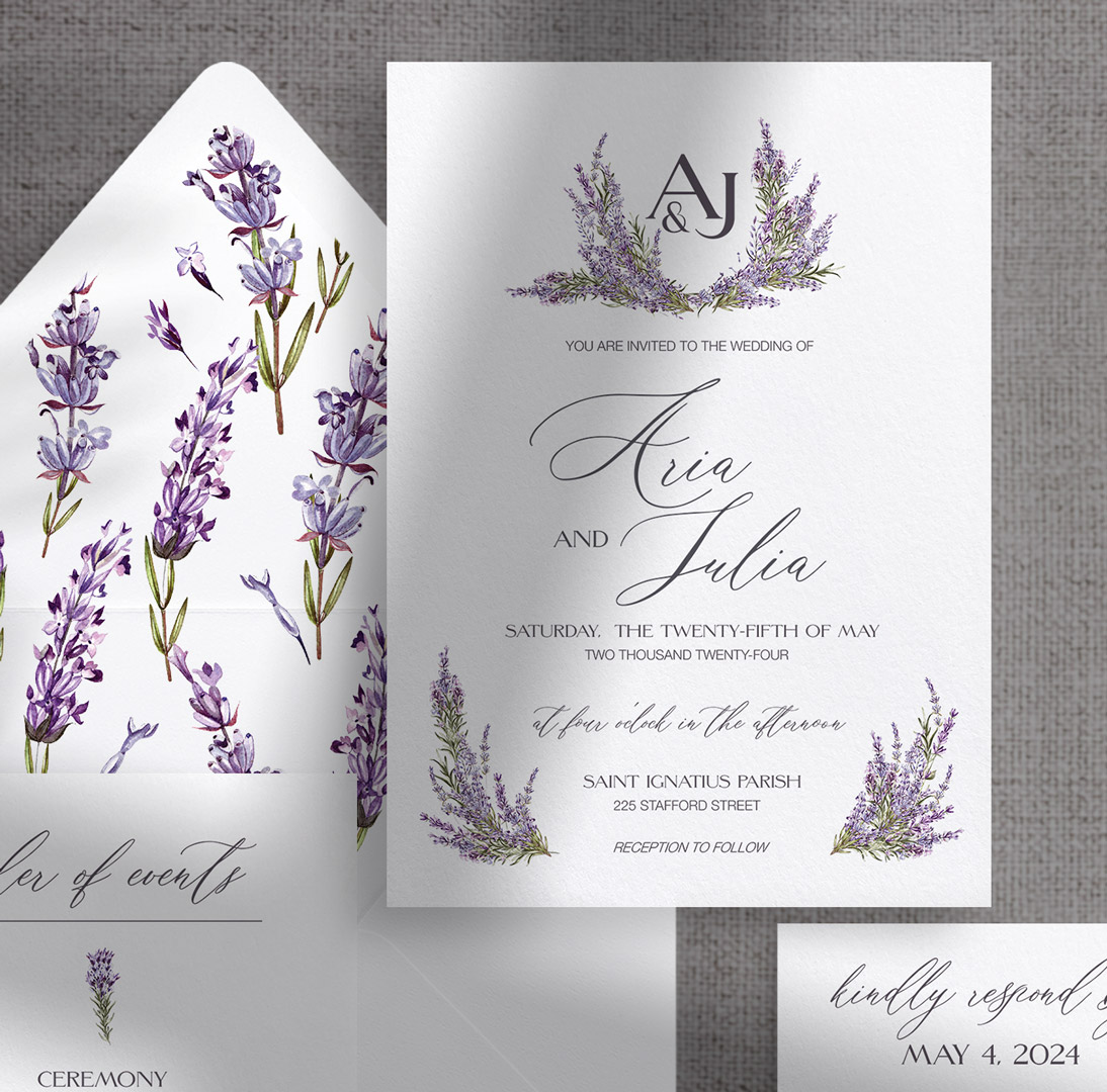 Aria Wedding Invitations invitation suite