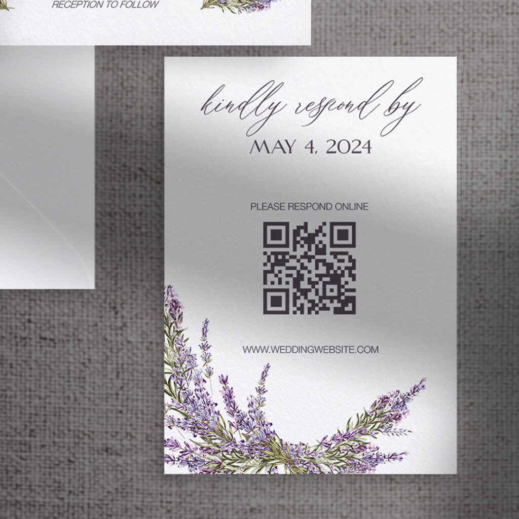 Aria Wedding Invitations rsvp response card