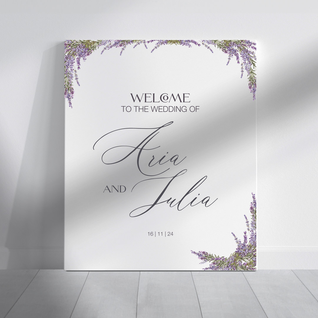 aria wedding signage welcome sign