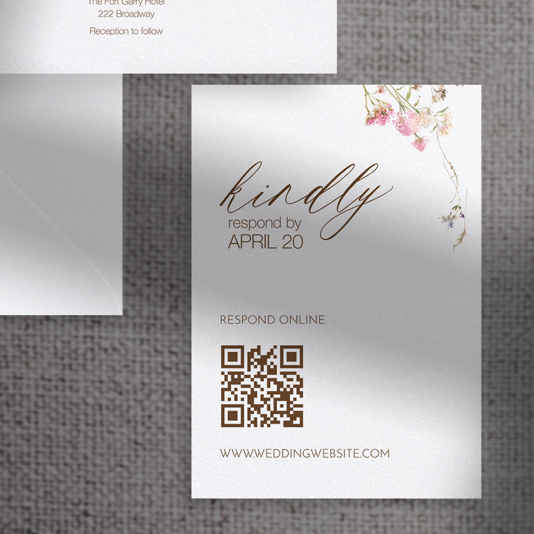 harp wedding invitations rsvp response card