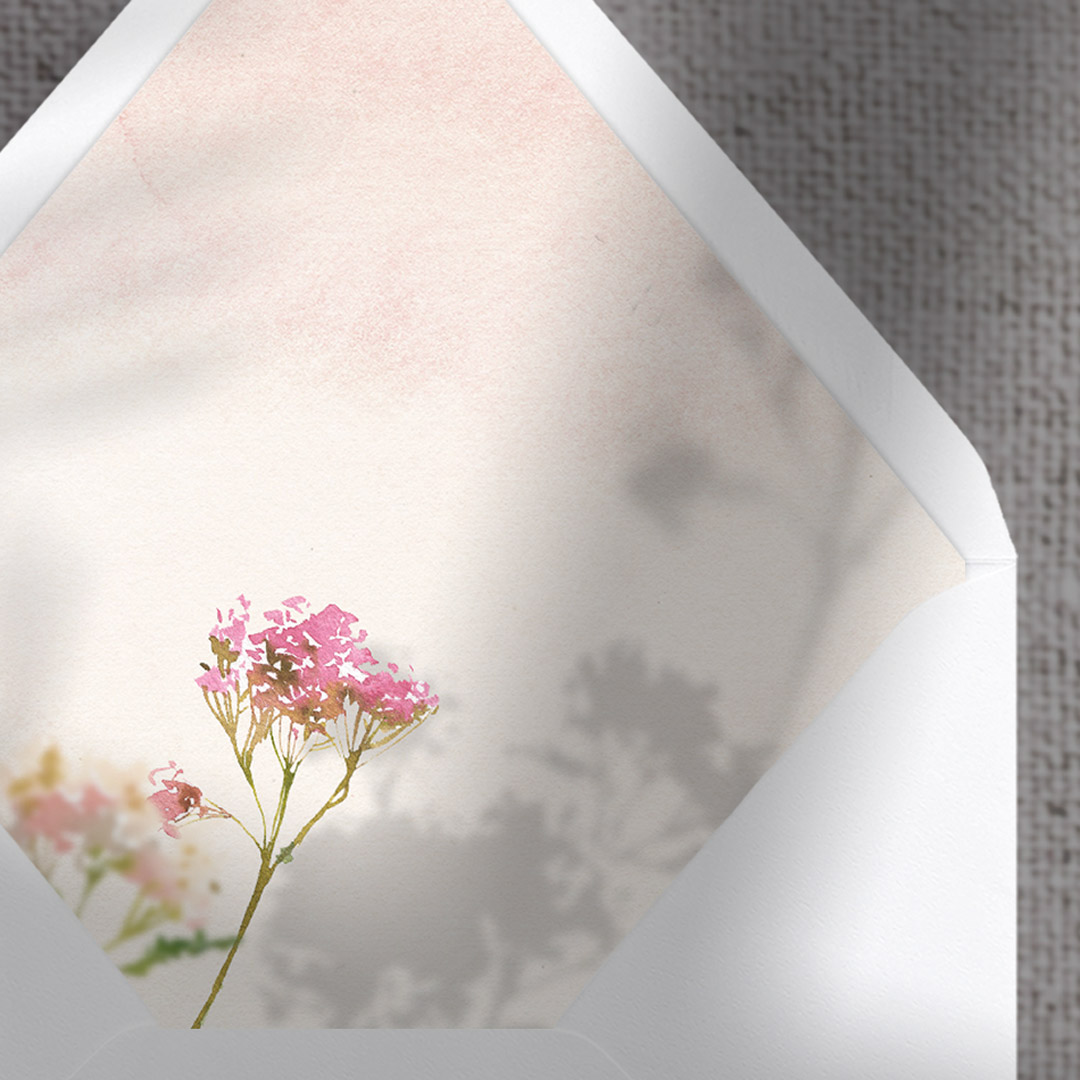 harp wedding invitations envelope liner