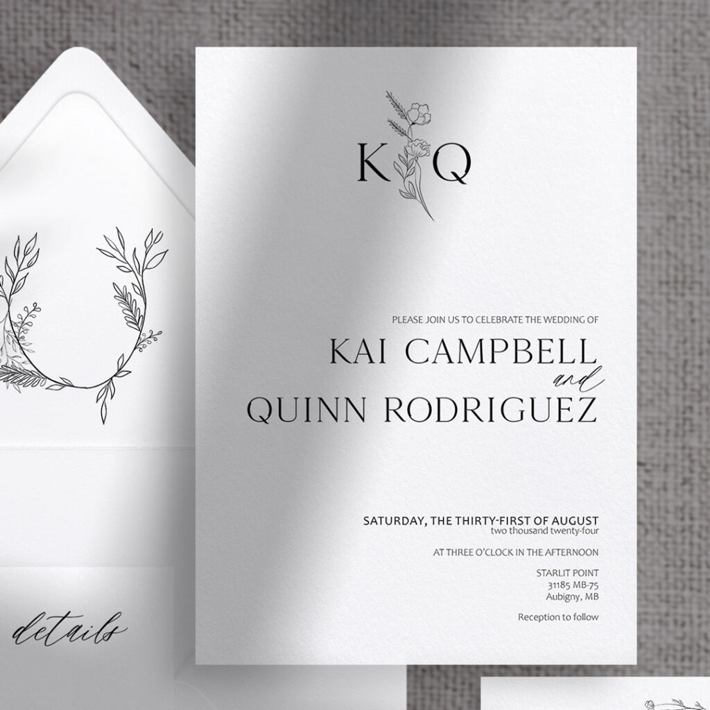 kai wedding invitations