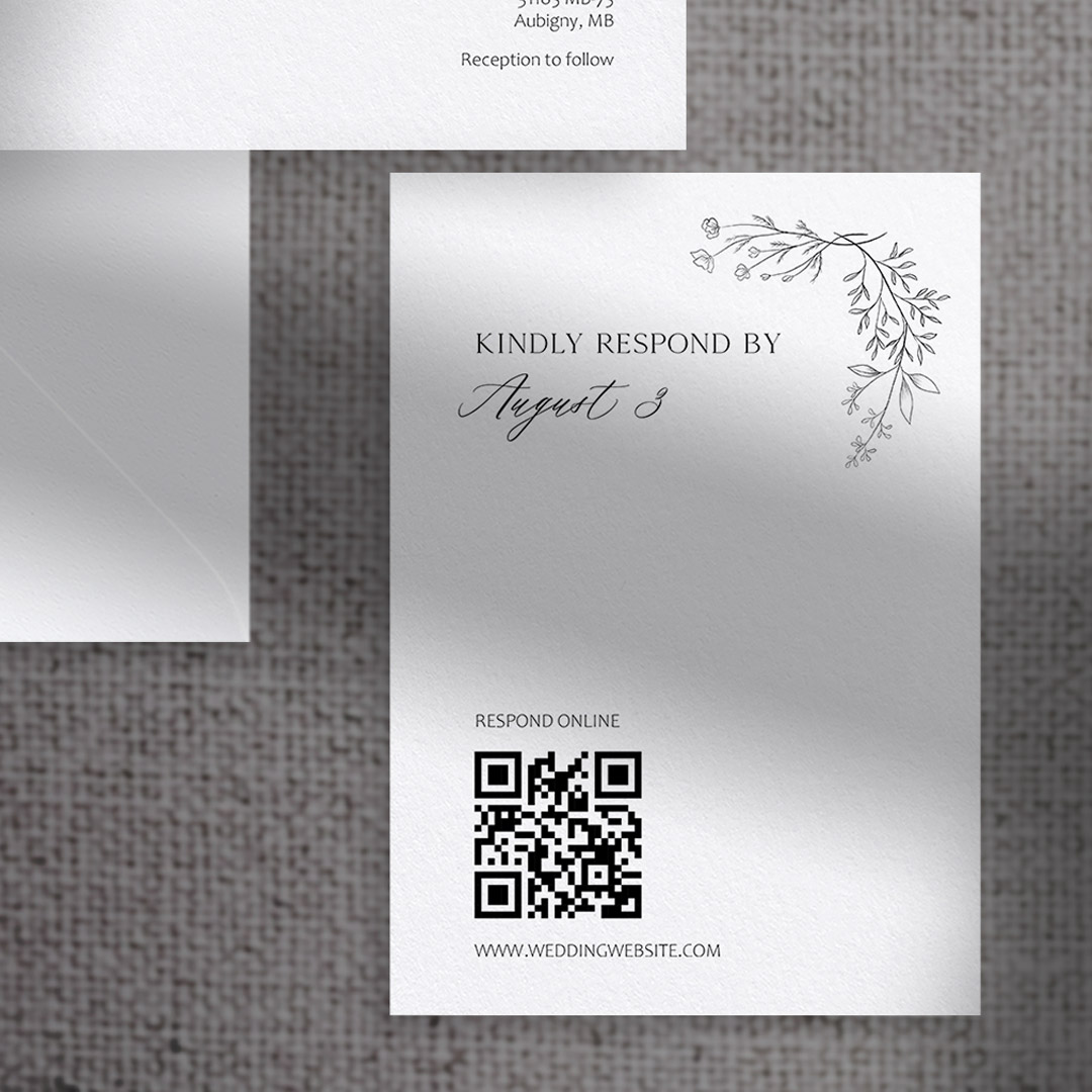 kai wedding invitations - rsvp response card