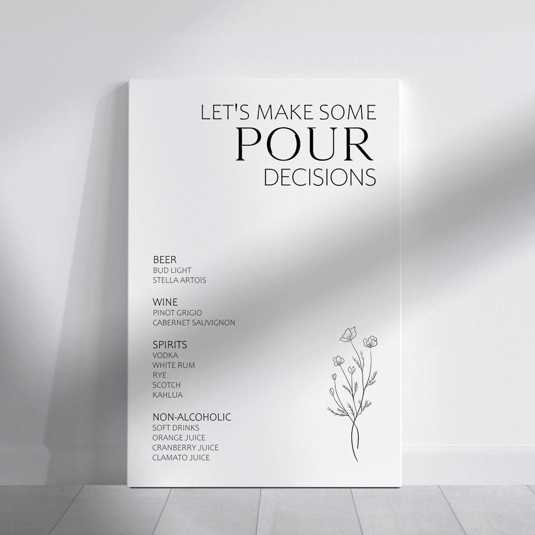 kai wedding signage bar sign