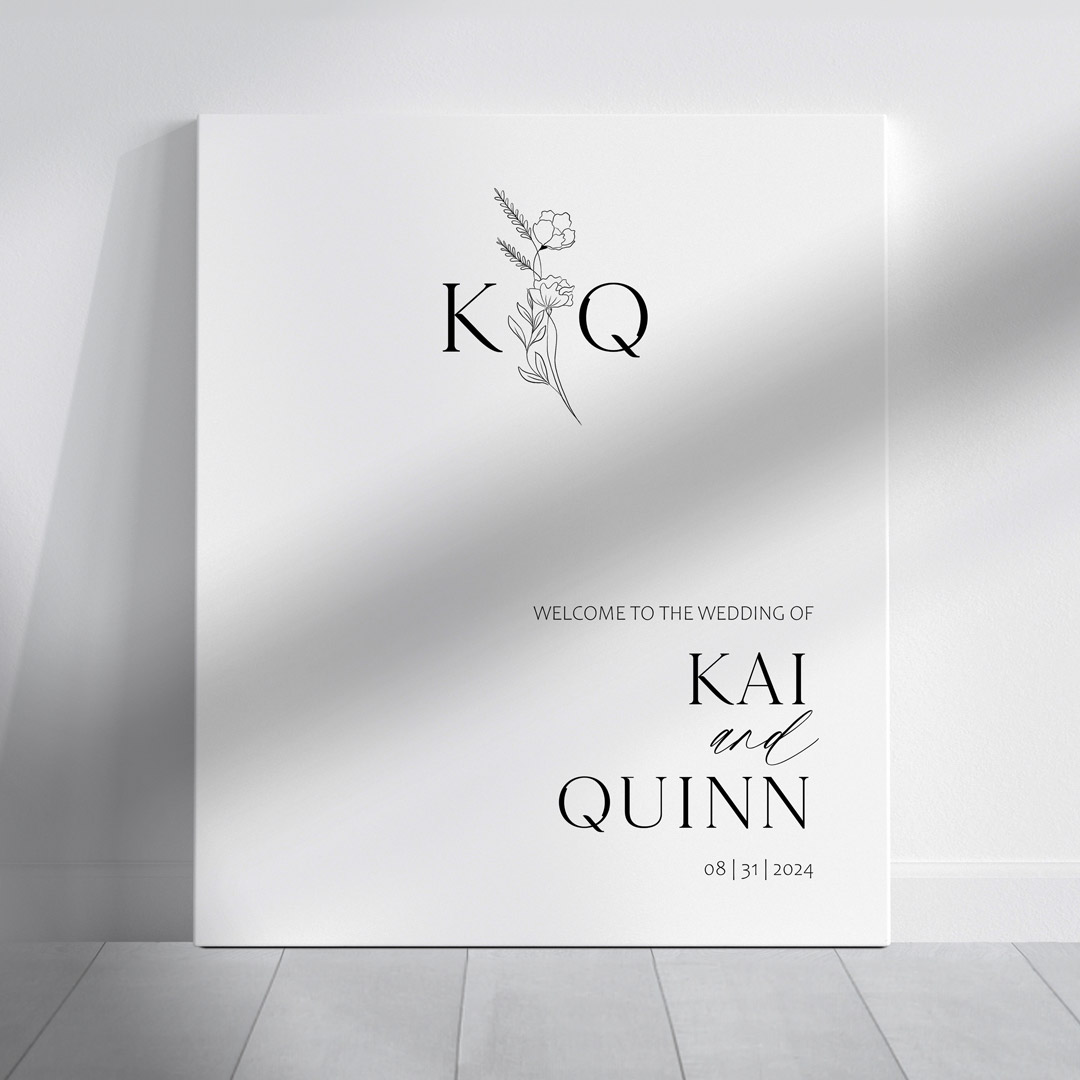 kai wedding signage welcome sign