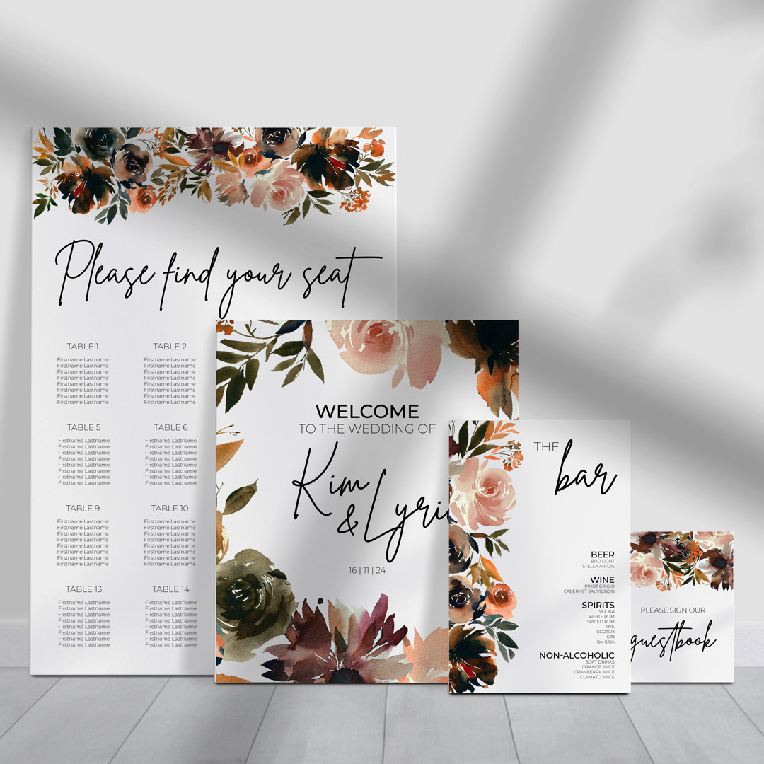 lyric wedding signage package