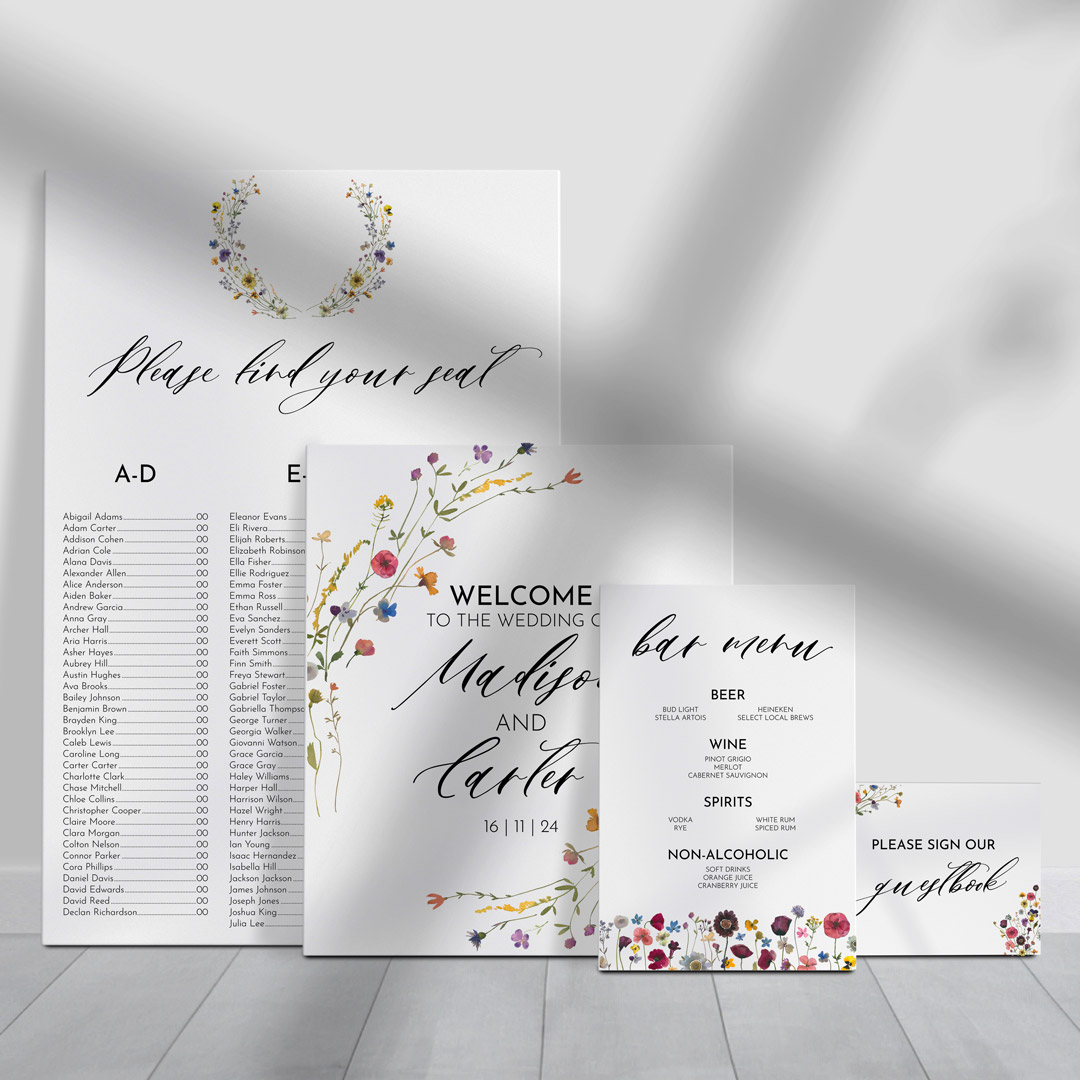 madi wedding signage package