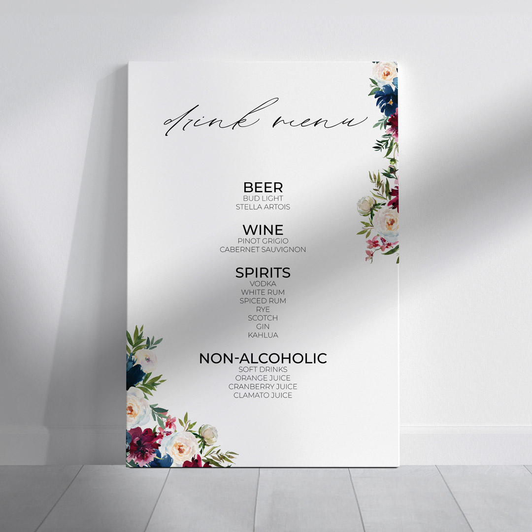 noah wedding signage bar sign