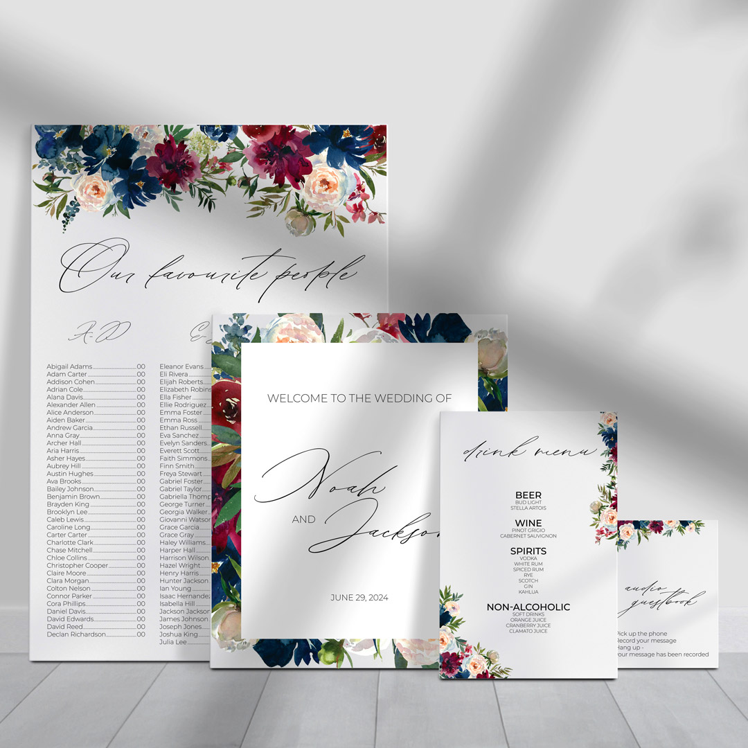 noah wedding signage package