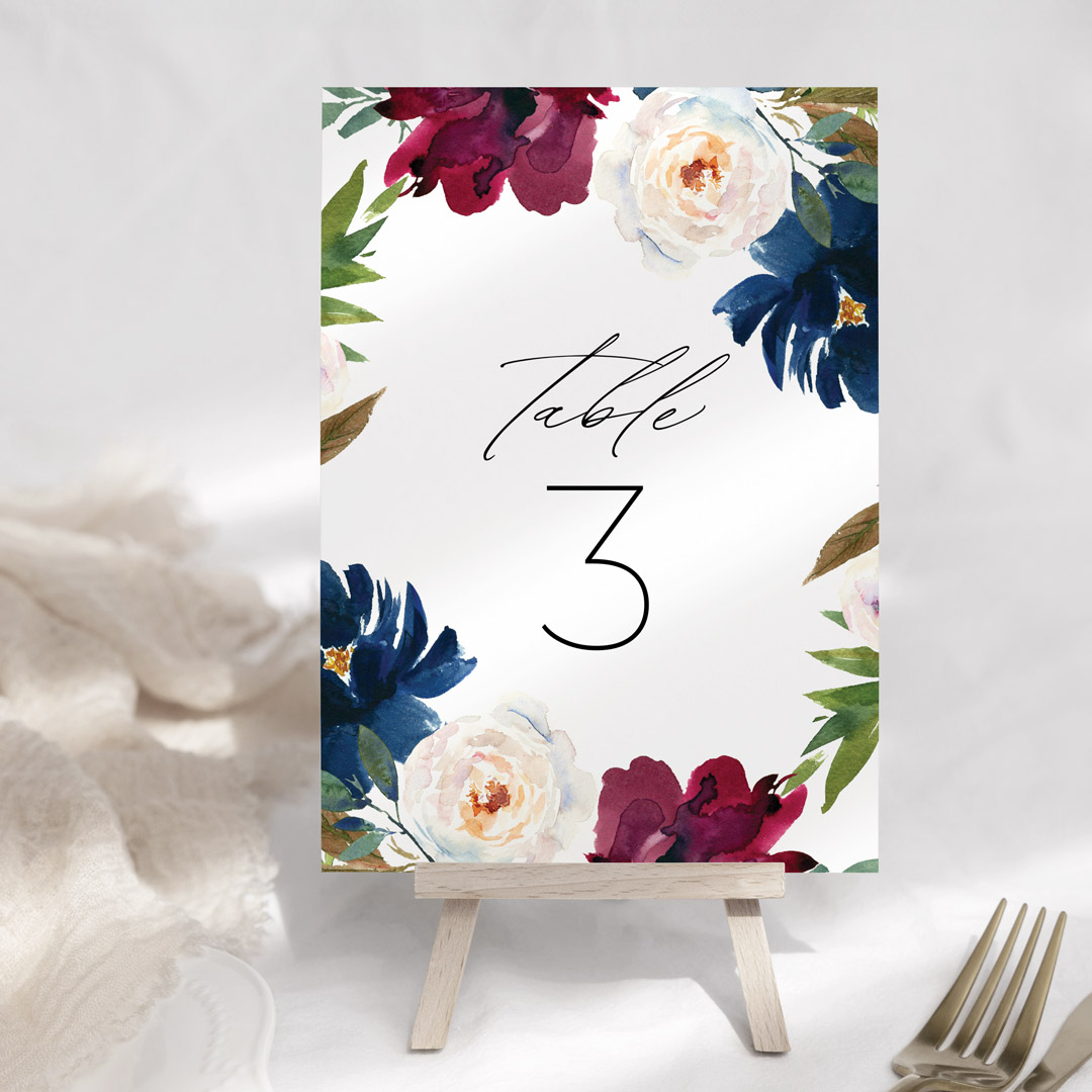 noah wedding signage table numbers