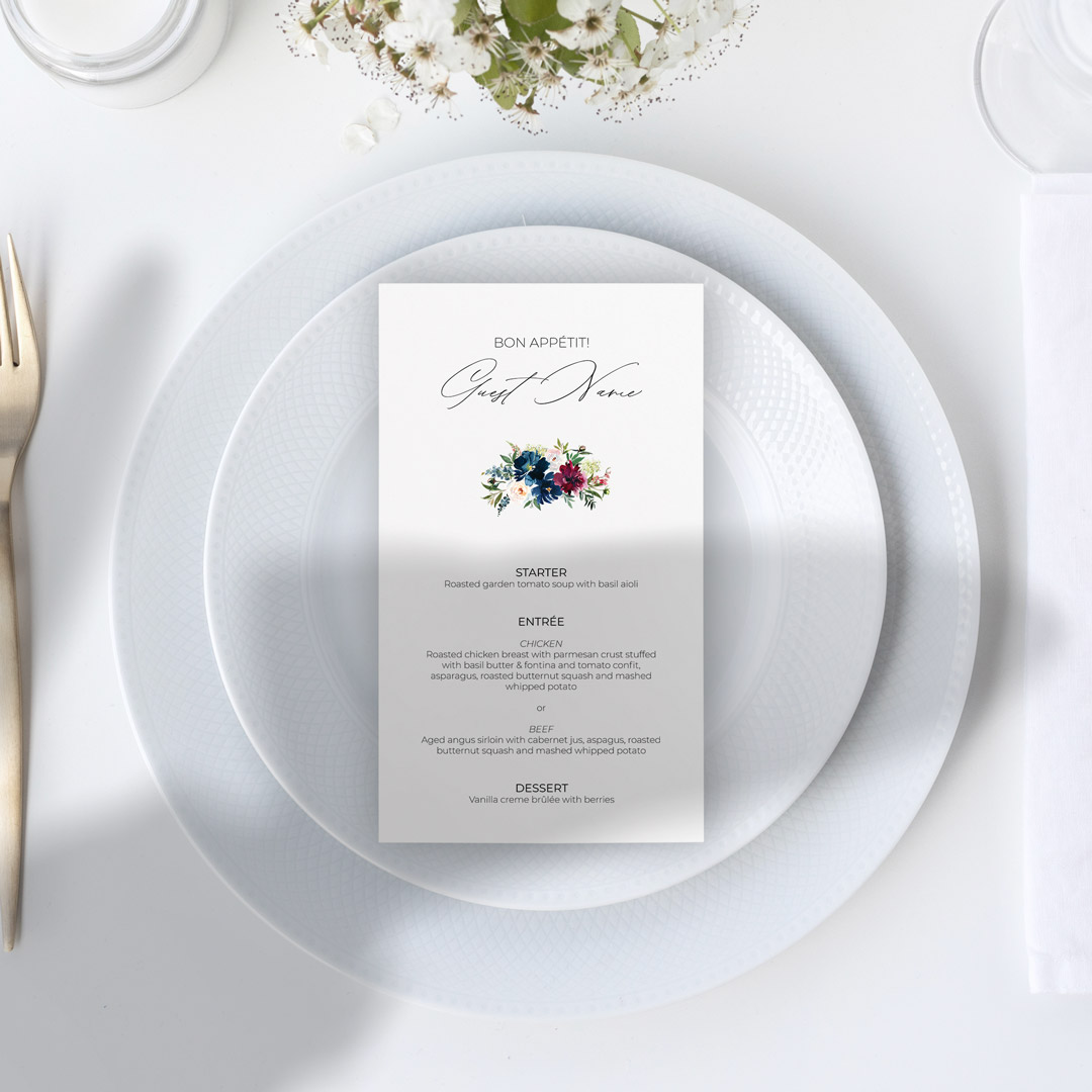 noah wedding signage menus