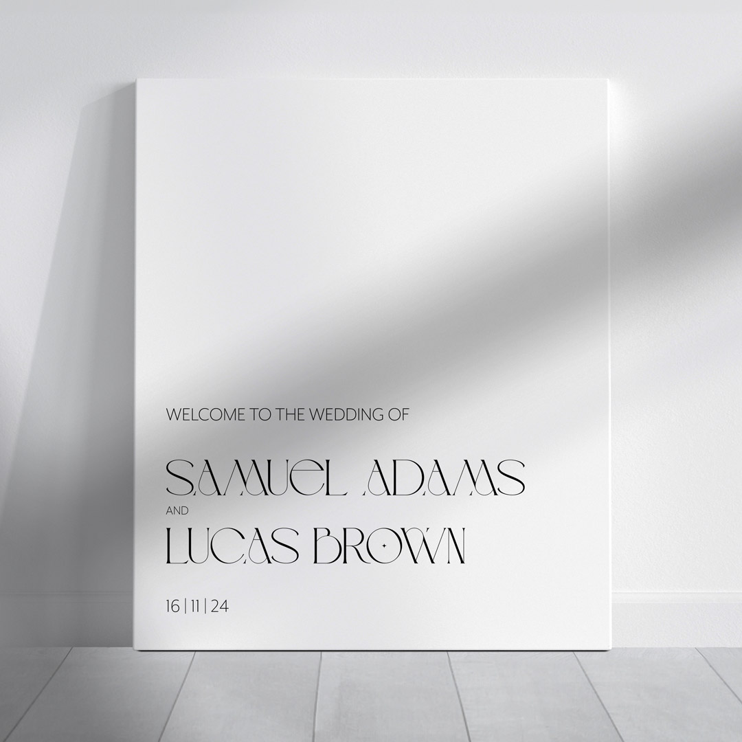 sam wedding signage welcome sign