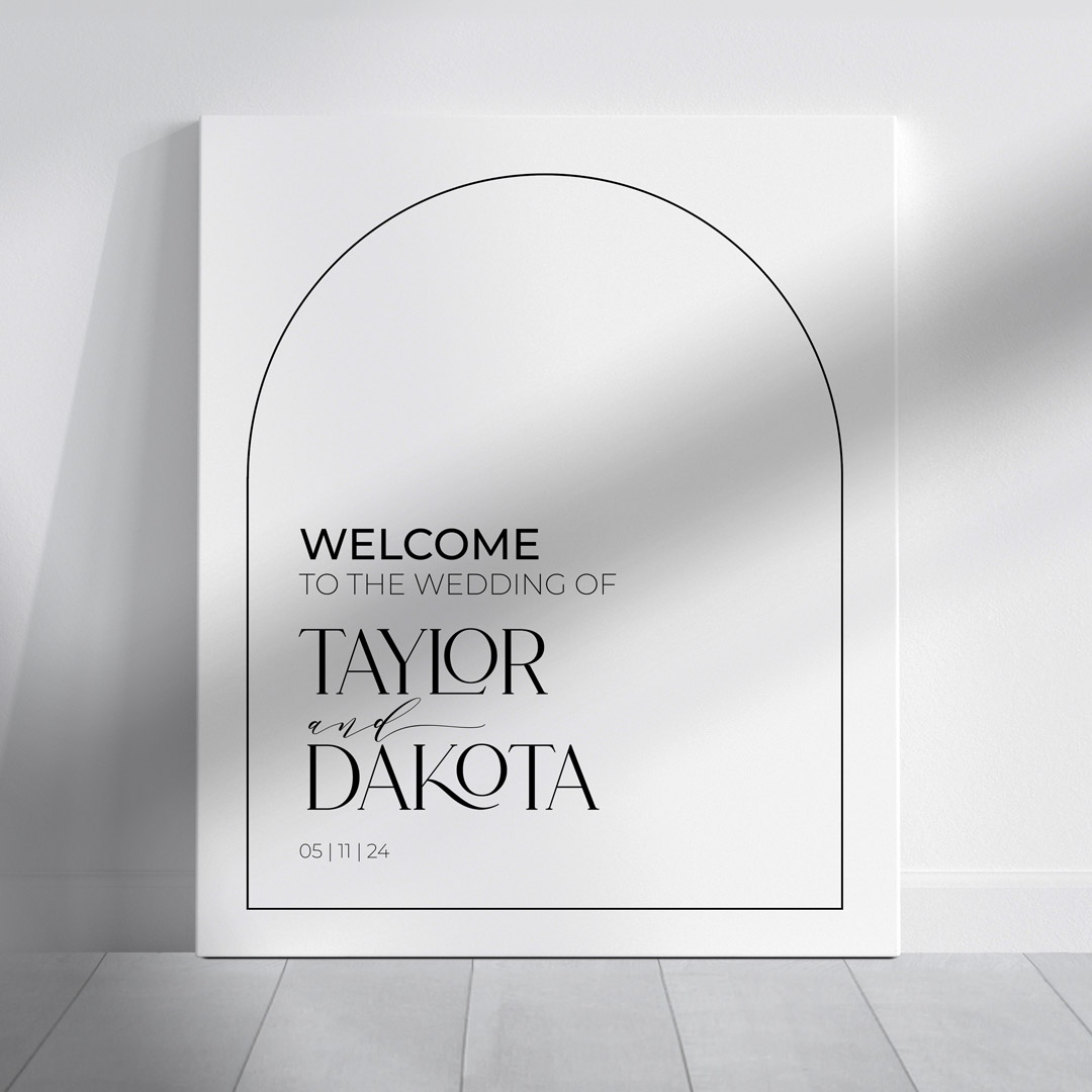 tay wedding signage welcome sign