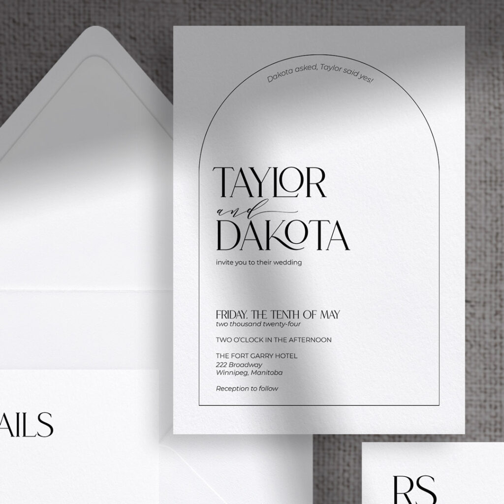 tay wedding invitations