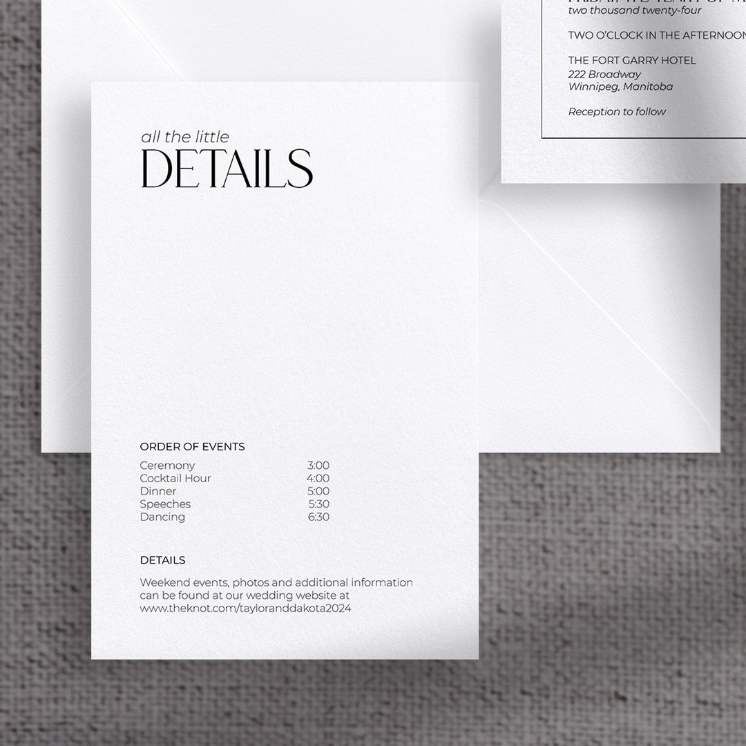 tay wedding invitations enclosure details card