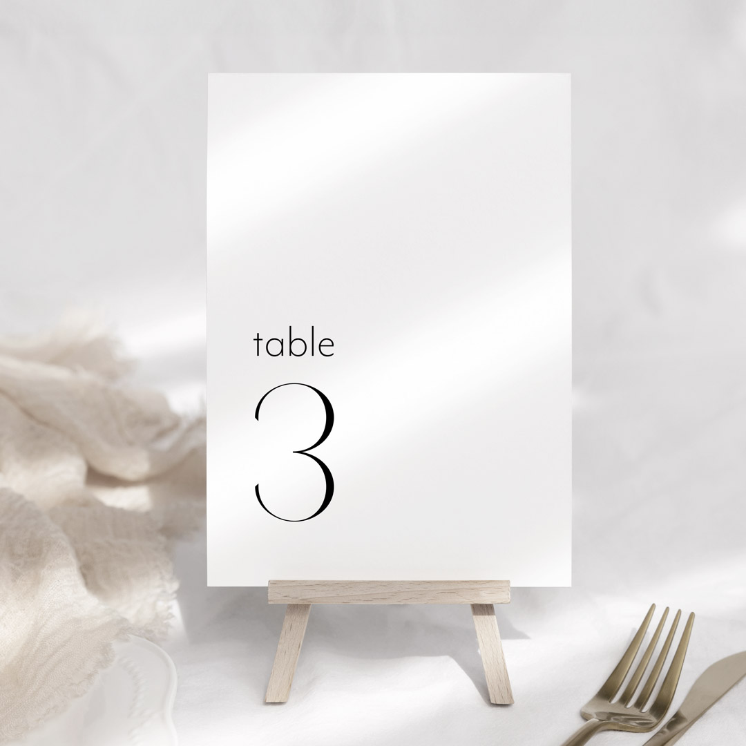 sam wedding signage table numbers