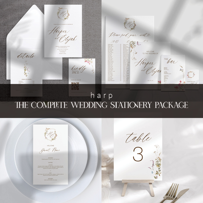 Harp | The Complete Wedding Stationery Package